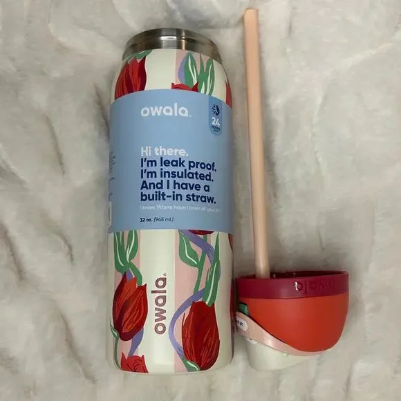 Owala Floral Tulip Water Bottle 32oz - Picture 8 of 10